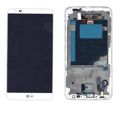 Матрица с тачскрином (модуль) для LG G2 D801 белый с рамкой
