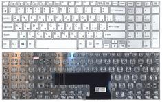 Клавиатура для ноутбука Sony (FIT 15, SVF15) с подсветкой (Light), White, (No Frame) RU