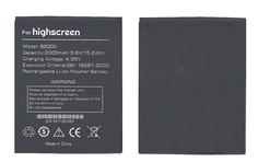 Аккумуляторная батарея для смартфона Highscreen 8911260988 B2000 Spider 3.8V Black 2000mAh 15.2Wh