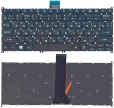 Клавиатура для ноутбука Acer Aspire V5-122, V5-122P, V5-171, V5-132P, V3-331, V3-371, V3-372, E3-111, E3-112, S5-391 с подсветкой (Light), Black, (No Frame), RU