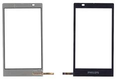 Тачскрин (Сенсорное стекло) для смартфона Philips Xenium X809 черный