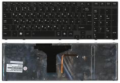 Клавиатура Toshiba Satellite (A660, A660D, A665, A665D, Qosmio X770, P750, P755) с подсветкой (Light), Black, (Black Frame) RU (вертикальный энтер)