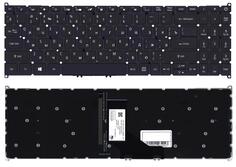 Клавиатура для ноутбука Acer Aspire A515-52 с подсветкой (Light), Black RU