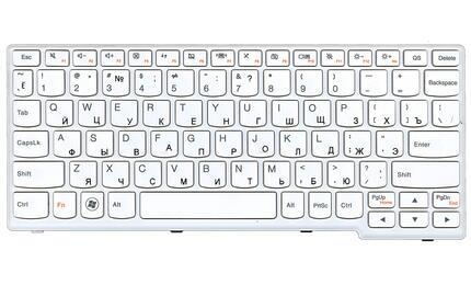 Клавиатура для ноутбука Lenovo IdeaPad S110, S206 White, (White Frame), RU - фото 2