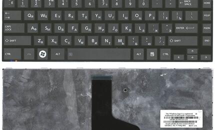 Клавиатура для ноутбука Toshiba Satellite C840, C840D, C845, C845D, L830, L835, L840, L840D, L845, L845D, M840, M845, P840, P840T, P845, P845T Black, (Black Frame) RU