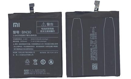 Аккумуляторная батарея для смартфона Xiaomi BN30 Redmi 4A 3.85V 3100mAh 11.94Wh