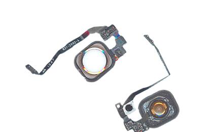 Кнопка HOME в сборе с механизмом и шлейфом для iPhone 5S золотая