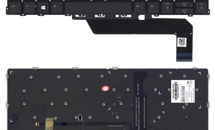 Клавиатура для ноутбука HP EliteBook Revolve x360 (1030 G2) Black с подсветкой (Light), (No Frame) RU