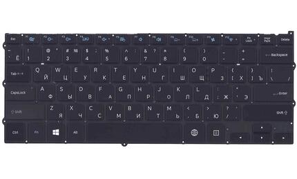Клавиатура для ноутбука Samsung (NP940X3G) с подсветкой (Light), Black, (No Frame), RU - фото 2