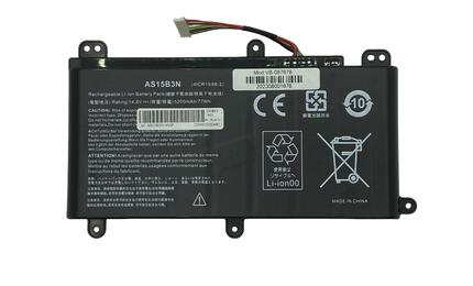 Аккумуляторная батарея для ноутбука Acer AS15B3N Predator 17 G9-791 14.8V Black 5200mAh OEM Аккумуляторная батарея для ноутбука Acer AS15B3N Predator 17 G9-791 14.8V Black 5200mAh OEM