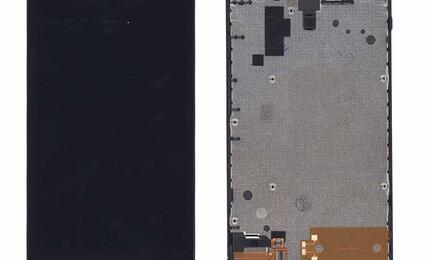 Матрица с тачскрином (модуль) для Nokia XL Dual sim RM-1030 с рамкой черный