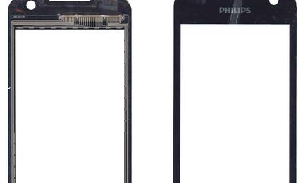 Тачскрин (Сенсорное стекло) для смартфона Philips Xenium W6350 черный