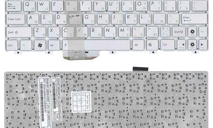 Клавиатура для ноутбука Asus EEE PC (1015) Silver, (No Frame) RU VER-2