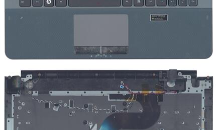 Клавиатура для ноутбука Samsung (RC420) Black, (Gray TopCase), RU