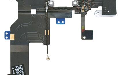 Шлейф с разъемом питания (Dock Connector) для Apple iPhone 5 белый, Шлейф питания iPhone 5 WH