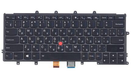 Клавиатура для ноутбука Lenovo ThinkPad (X240, X240S, X240I) с подсветкой (Light), с указателем (Point Stick) Black, Black Frame, RU - фото 2