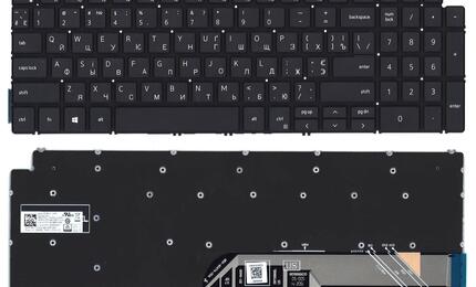 Клавиатура для ноутбука Dell Inspiron 5584 Black, (No Frame), RU