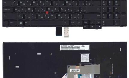 Клавиатура для ноутбука Lenovo Thinkpad (E570, E575) Black, (Black Frame), RU