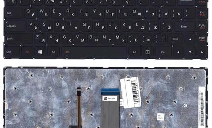 Клавиатура для ноутбука Lenovo Edge E40–70 Black, (No Frame), RU