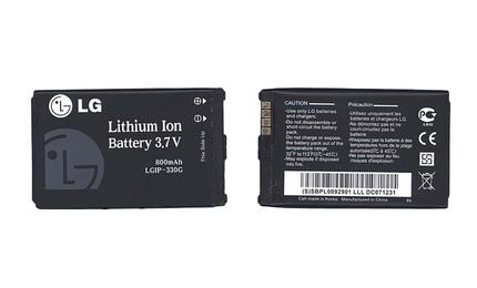 Аккумуляторная батарея для смартфона LG LGIP-330G KM500 3.7V Black 800mAh 3 Wh