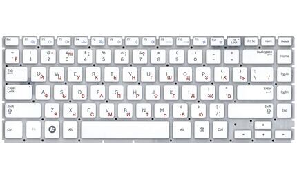 Клавиатура для ноутбука Samsung (Q470) White, (No Frame), RU - фото 2