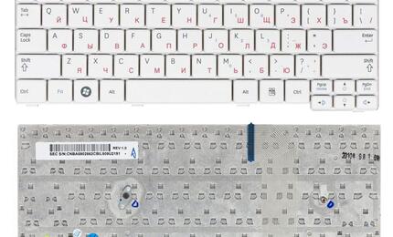 Клавиатура для ноутбука Samsung (NF110) White, RU