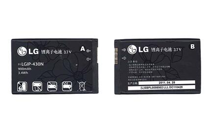 Аккумуляторная батарея для смартфона LG LGIP-430N T320 Cookie Style 3.7V Black 900mAhr 3.4Wh