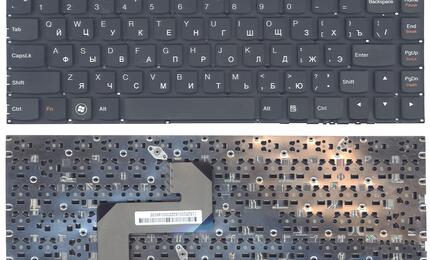 Клавиатура для ноутбука Lenovo IdeaPad (U400) Black, (No Frame), RU