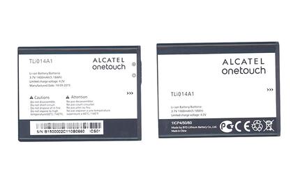 Аккумуляторная батарея для смартфона Alcatel TLi014A1 One Touch Glory 3.7V Black 1400mAh 5.18Wh