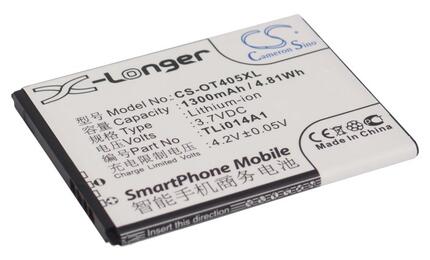 Аккумуляторная батарея для смартфона Alcatel CS-OT405XL One Touch Glory 2 3.7V White 1300mAh 4.81Wh