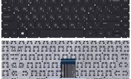 Клавиатура для ноутбука HP Pavilion x360 14-cd0000 Black, (No Frame) RU