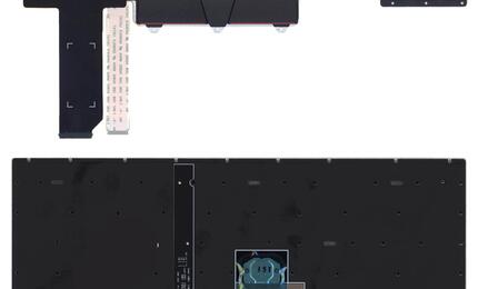 Клавиатура для ноутбука Lenovo ThinkPad E14 с подсветкой (Light), с указателем (Point Stick), Black, (No Frame), RU