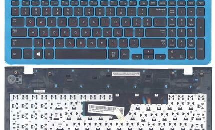 Клавиатура для ноутбука Samsung (355V5C) Black, (Blue TopCase), RU
