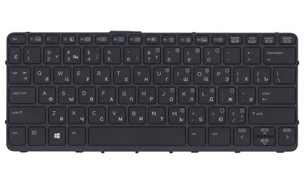 Клавиатура для ноутбука HP Pro X2 612 G1 с подсветкой (Light), Black, (Black Frame), RU - фото 2