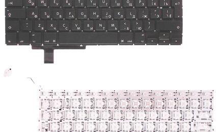Клавиатура для ноутбука Apple MacBook Pro (A1297) Black, (No Frame), RU (горизонтальный энтер)