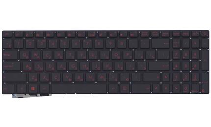 Клавиатура для ноутбука Asus (G771, N551) с подсветкой (Light), Black, (No Frame) RU - фото 2