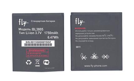 Аккумуляторная батарея для смартфона Fly BL3805 IQ4404 ERA Style 1 3.7V Black 1750mAh 6.47Wh