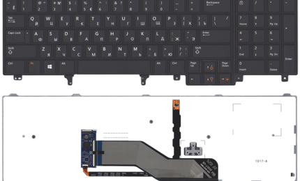 Клавиатура для ноутбука Dell Latitude (E6520, E6530, E6540), с подсветкой (Light), Black, RU