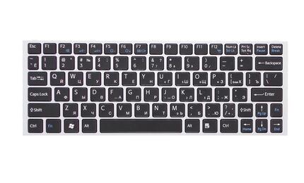 Клавиатура для Sony Vaio (VPC-YA, VPC-YB) Black, (Silver Frame), RU - фото 2