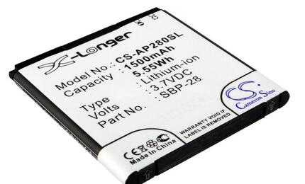 Аккумуляторная батарея для Asus CS-AP280SL A66 3.7V White 1500mAh 5.55Wh