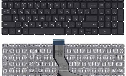 Клавиатура для ноутбука HP Omen (17-W000), Black с белой подсветкой (White Light), (No Frame) RU