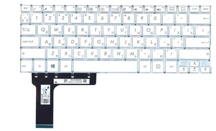 Клавиатура для ноутбука Asus (TP201SA, E202, E202M, E202MA, E202S, E202SA) White, RU - фото 2