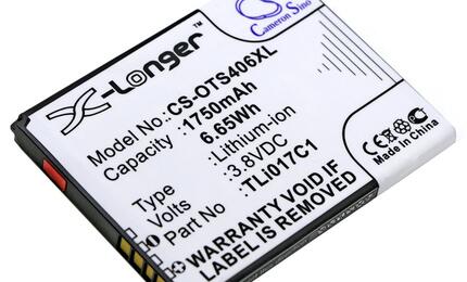 Аккумуляторная батарея для смартфона Alcatel CS-OTS406XL PIXI 3(4.5) 5017X 3.8V White 1750mAh 6.65Wh