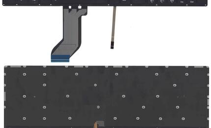 Клавиатура для ноутбука Lenovo IdeaPad (Y700, Y700-15ISK) с подсветкой (Light), Black, (No Frame), RU