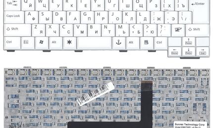 Клавиатура для ноутбука Fujitsu LifeBook (P7230) White, RU