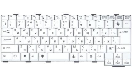 Клавиатура для ноутбука Fujitsu LifeBook (P7230) White, RU - фото 2