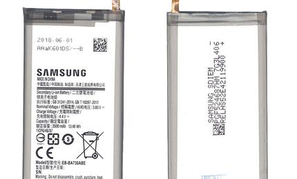 Аккумуляторная батарея для смартфона Samsung EB-BA730ABE Galaxy A8 Plus 2018 A730F 3.85V Silver 3500mAh 13.48Wh