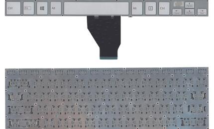 Клавиатура для ноутбука Sony Vaio (Fit 14E) Silver, с подсветкой (Light), (No Frame) RU