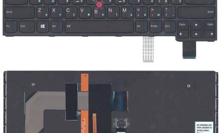 Клавиатура для ноутбука Lenovo Yoga (S3-14) с подсветкой (Light), с указателем (Point Stick), Black, (Black Frame) RU