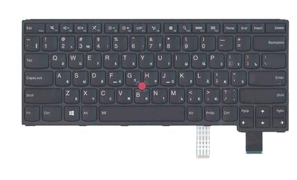 Клавиатура для ноутбука Lenovo Yoga (S3-14) с подсветкой (Light), с указателем (Point Stick), Black, (Black Frame) RU - фото 2